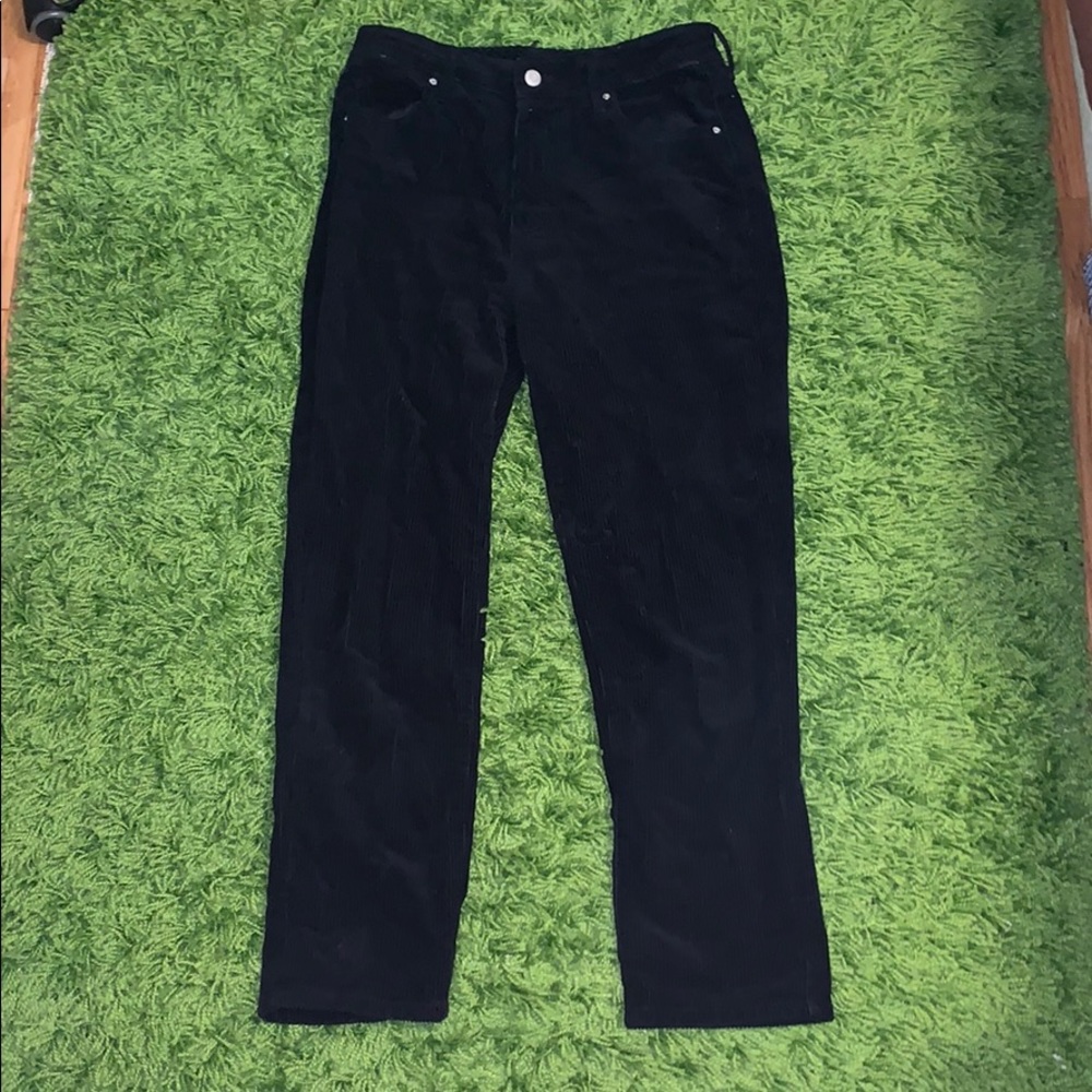 PacSun black corduroy high rise mom jeans